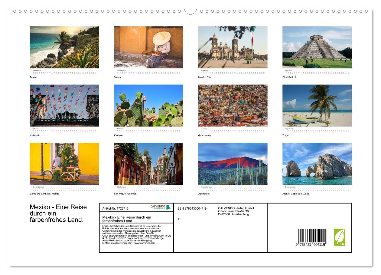 Bild: 9783435004119 | Mexiko - Eine Reise durch ein farbenfrohes Land. (Wandkalender 2025...