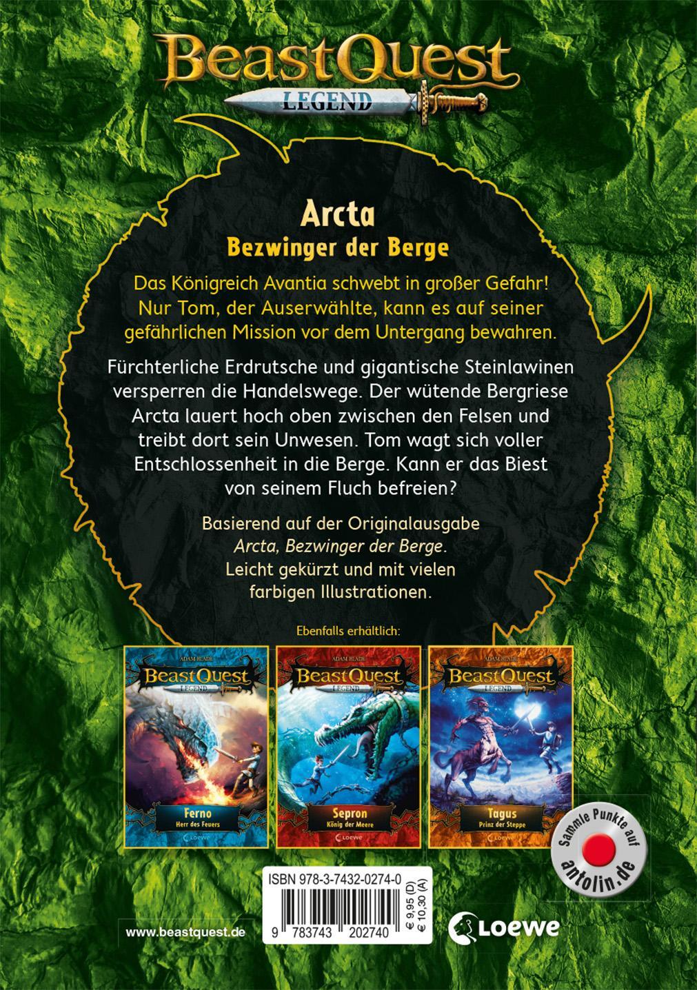 Rückseite: 9783743202740 | Beast Quest Legend (Band 3) - Arcta, Bezwinger der Berge | Adam Blade