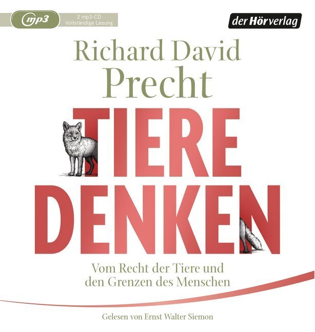 Cover: 9783844523324 | Tiere denken, 2 Audio-CD, 2 MP3 | Richard David Precht | Audio-CD