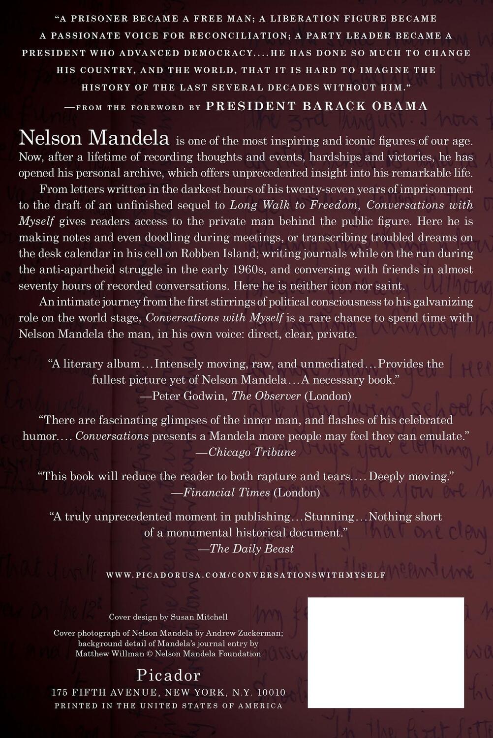 Rückseite: 9780312611682 | Conversations with Myself | Nelson Mandela | Taschenbuch | Englisch