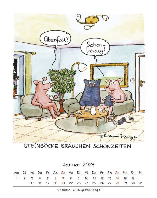 Bild: 9783731869405 | Steinbock 2024 | Korsch Verlag | Kalender | Spiralbindung | 13 S.