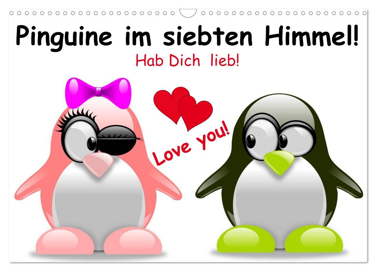 Cover: 9783435735778 | Pinguine im siebten Himmel! (Wandkalender 2025 DIN A3 quer),...