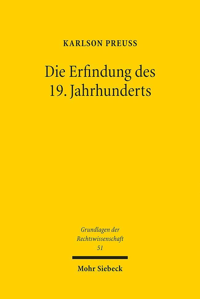 Cover: 9783161632563 | Die Erfindung des 19. Jahrhunderts | Karlson Preuß | Taschenbuch | IX