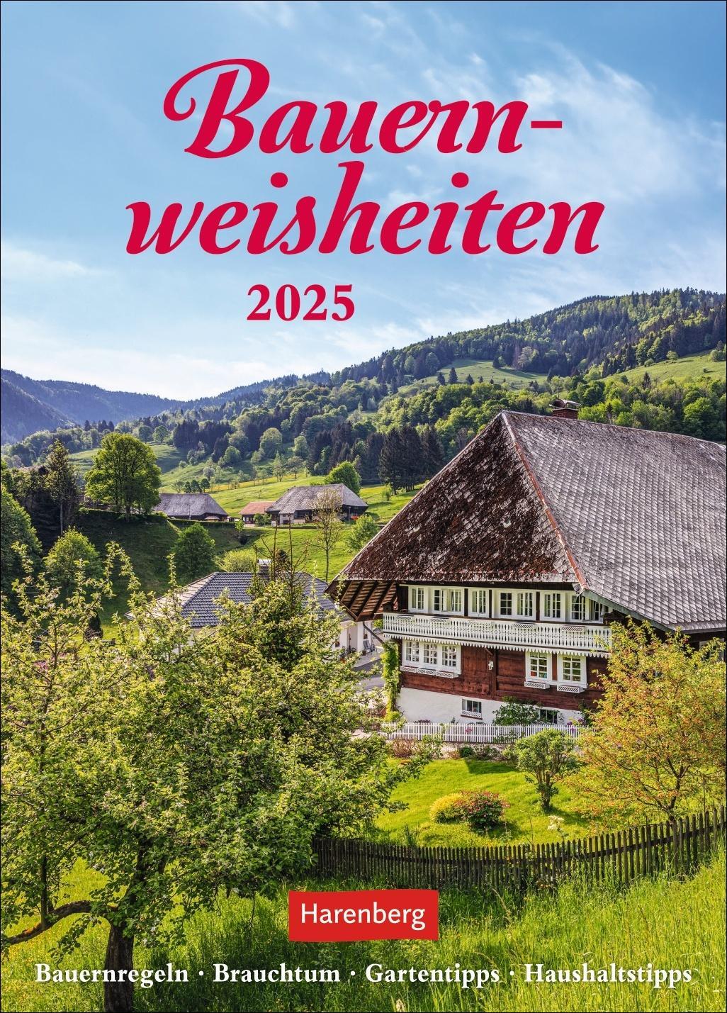Cover: 9783840033988 | Bauernweisheiten Wochenkalender 2025 - Bauernregeln, Brauchtum,...
