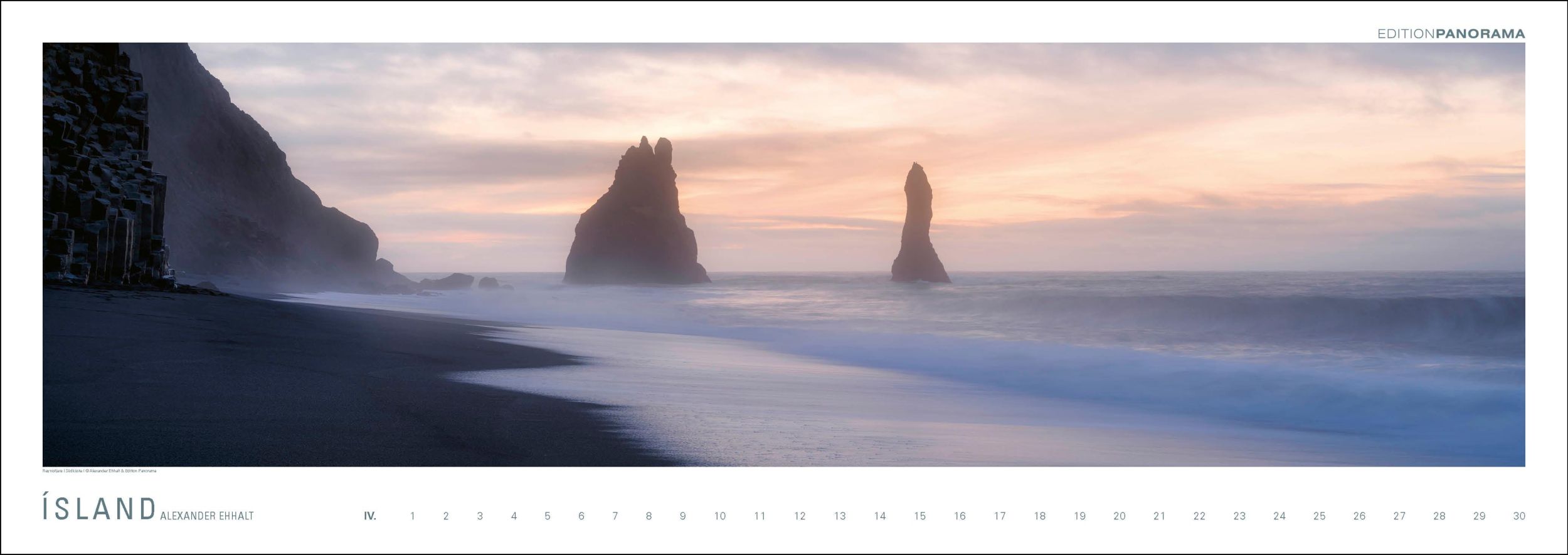 Bild: 9783898236232 | ISLAND | NEU 2024 - Immerwährender Panorama-Kalender, 110 x 39 cm