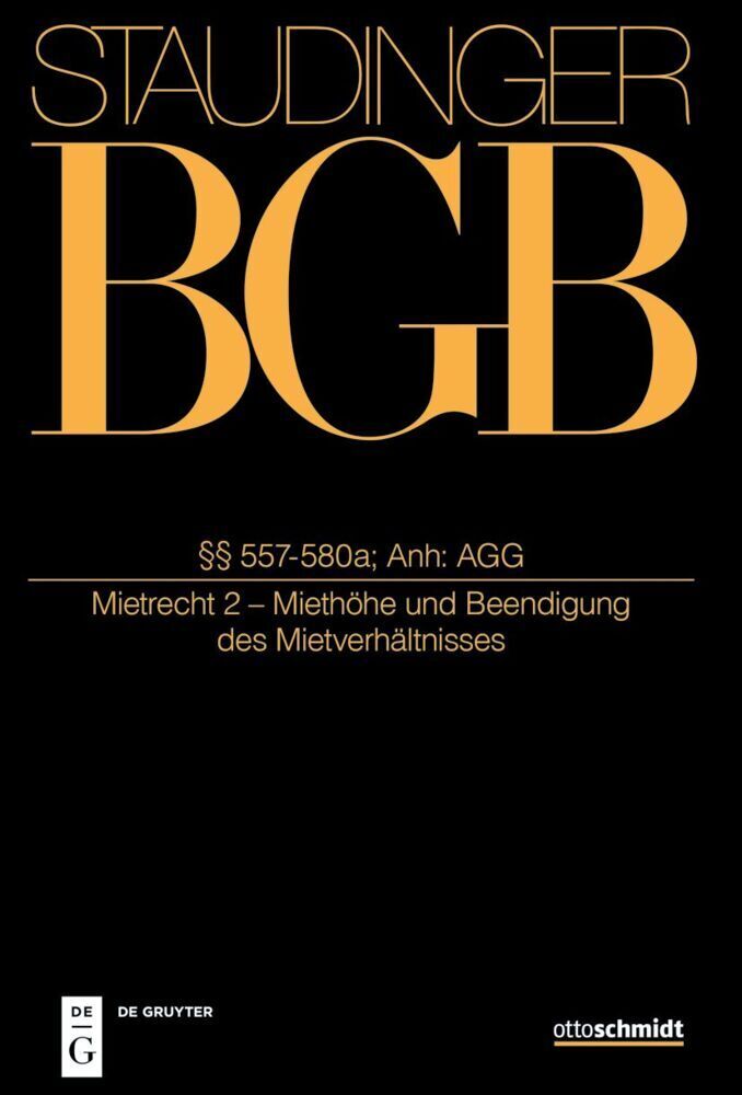 Cover: 9783805913218 | §§ 557-580a; Anh: AGG | Jost Emmerich (u. a.) | Buch | De Gruyter