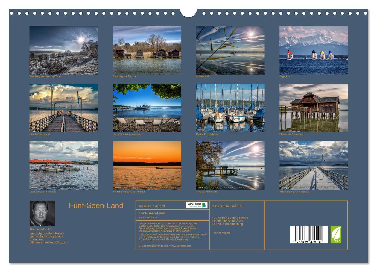 Bild: 9783435426102 | Fünf-Seen-Land (Wandkalender 2025 DIN A3 quer), CALVENDO...