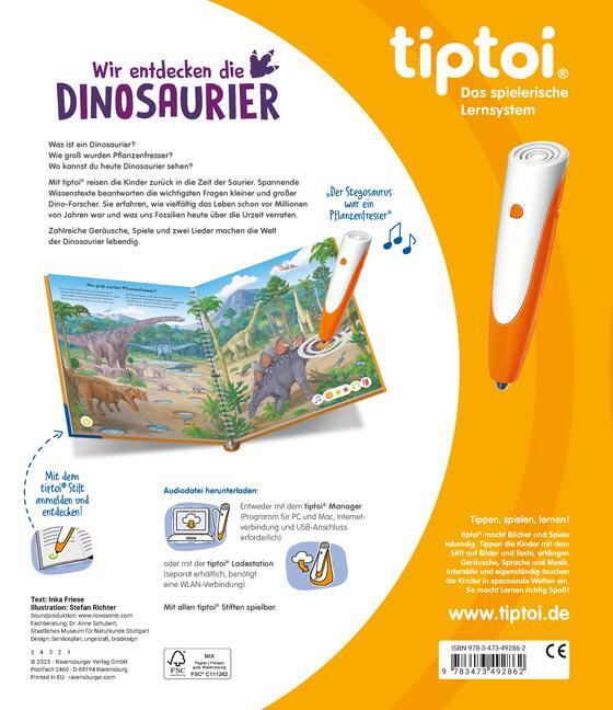 Bild: 9783473492862 | tiptoi® Wir entdecken die Dinosaurier | Inka Friese | Taschenbuch