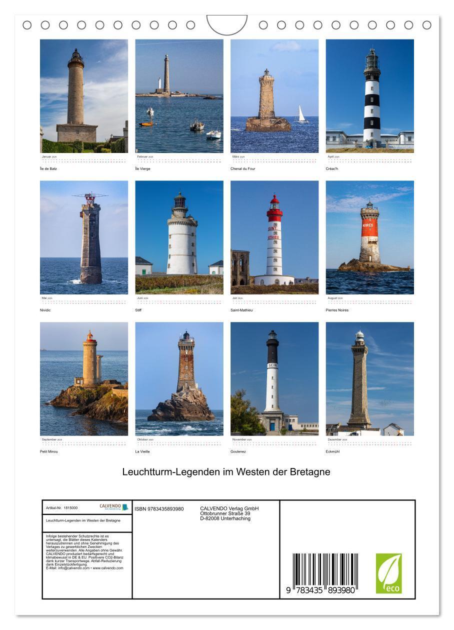 Bild: 9783435893980 | Leuchtturm-Legenden im Westen der Bretagne (Wandkalender 2025 DIN...