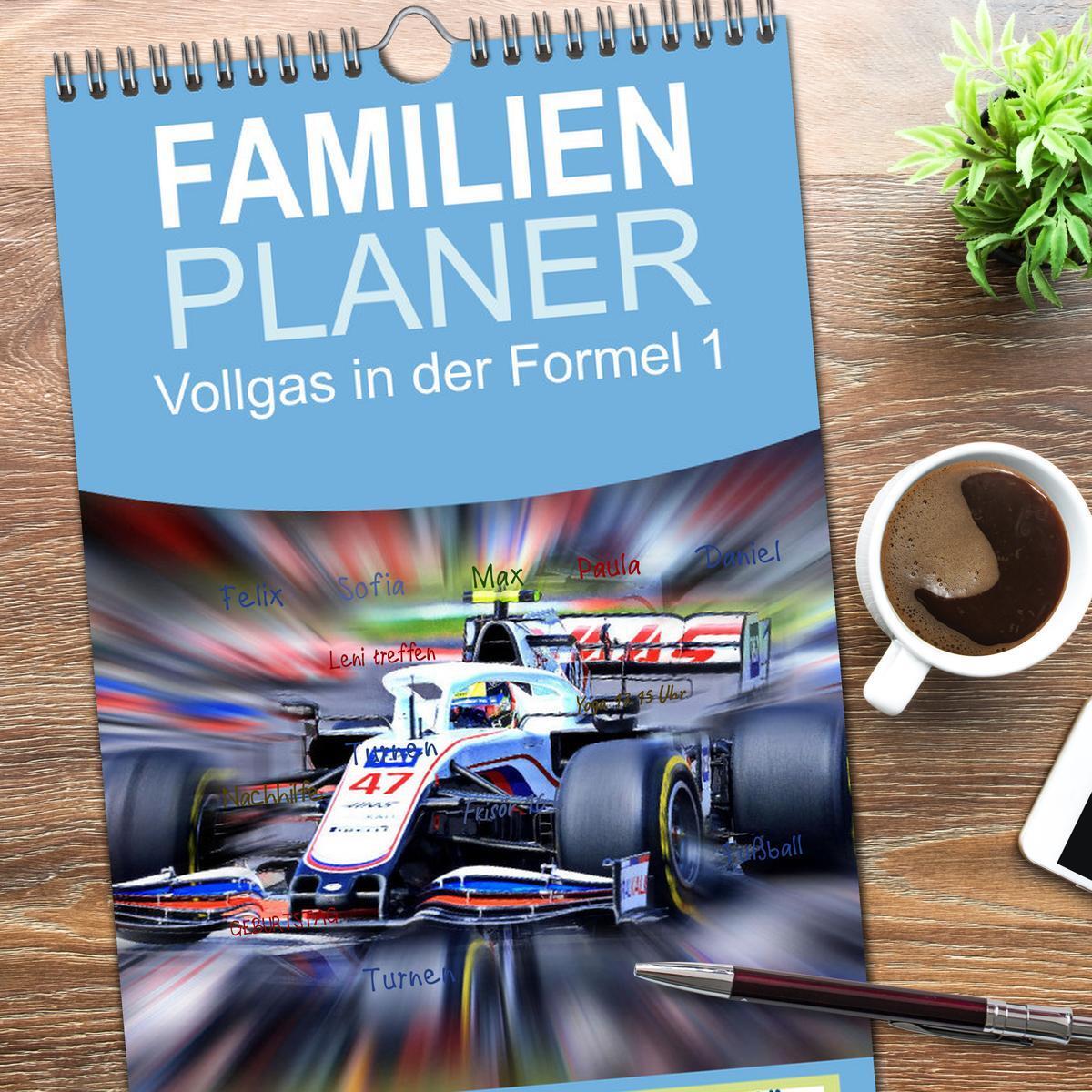 Bild: 9783457100561 | Familienplaner 2025 - Vollgas in der Formel 1 mit 5 Spalten...