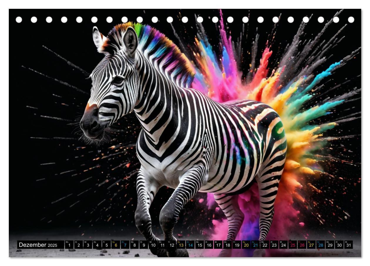 Bild: 9783457146194 | ZEBRAS - Modern Art (Tischkalender 2025 DIN A5 quer), CALVENDO...