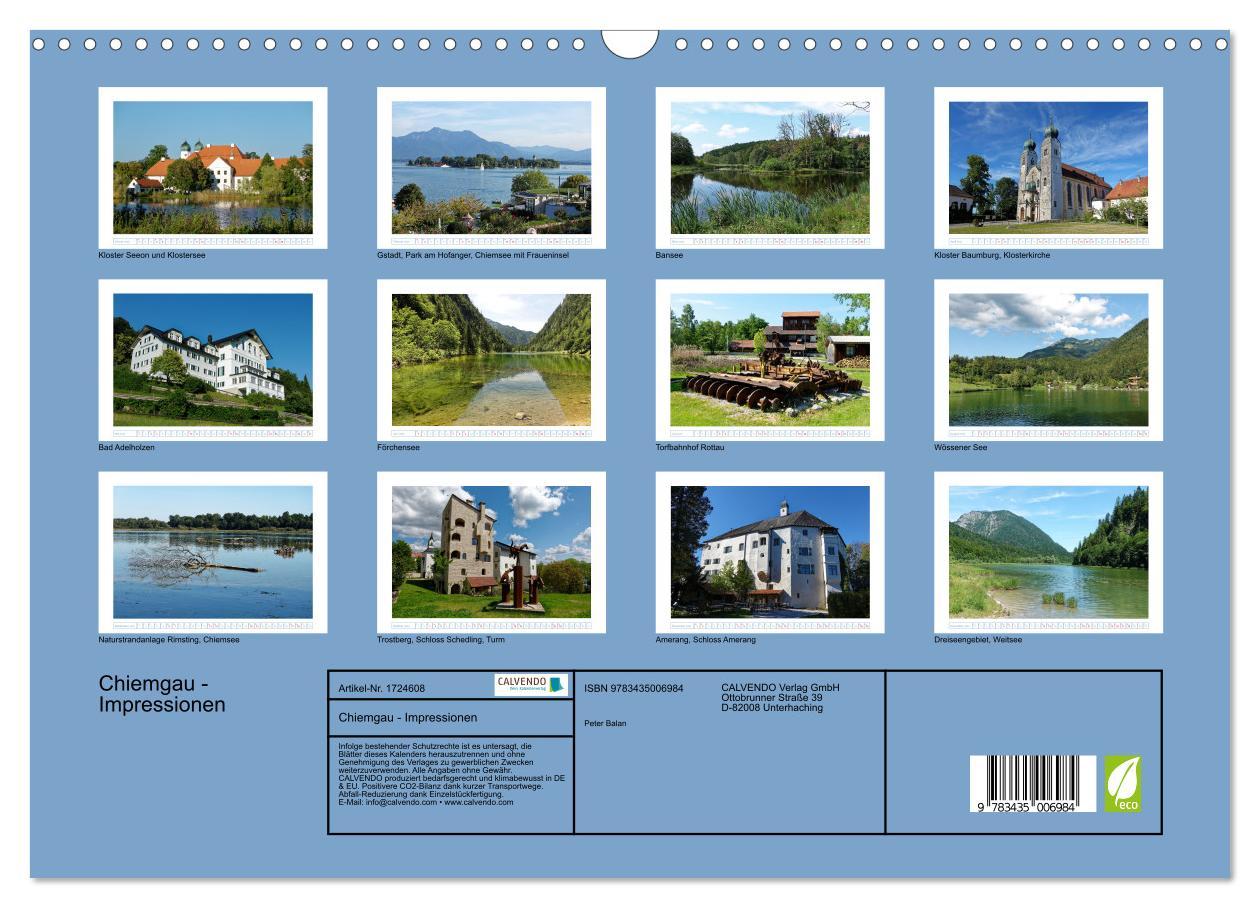 Bild: 9783435006984 | Chiemgau - Impressionen (Wandkalender 2025 DIN A3 quer), CALVENDO...