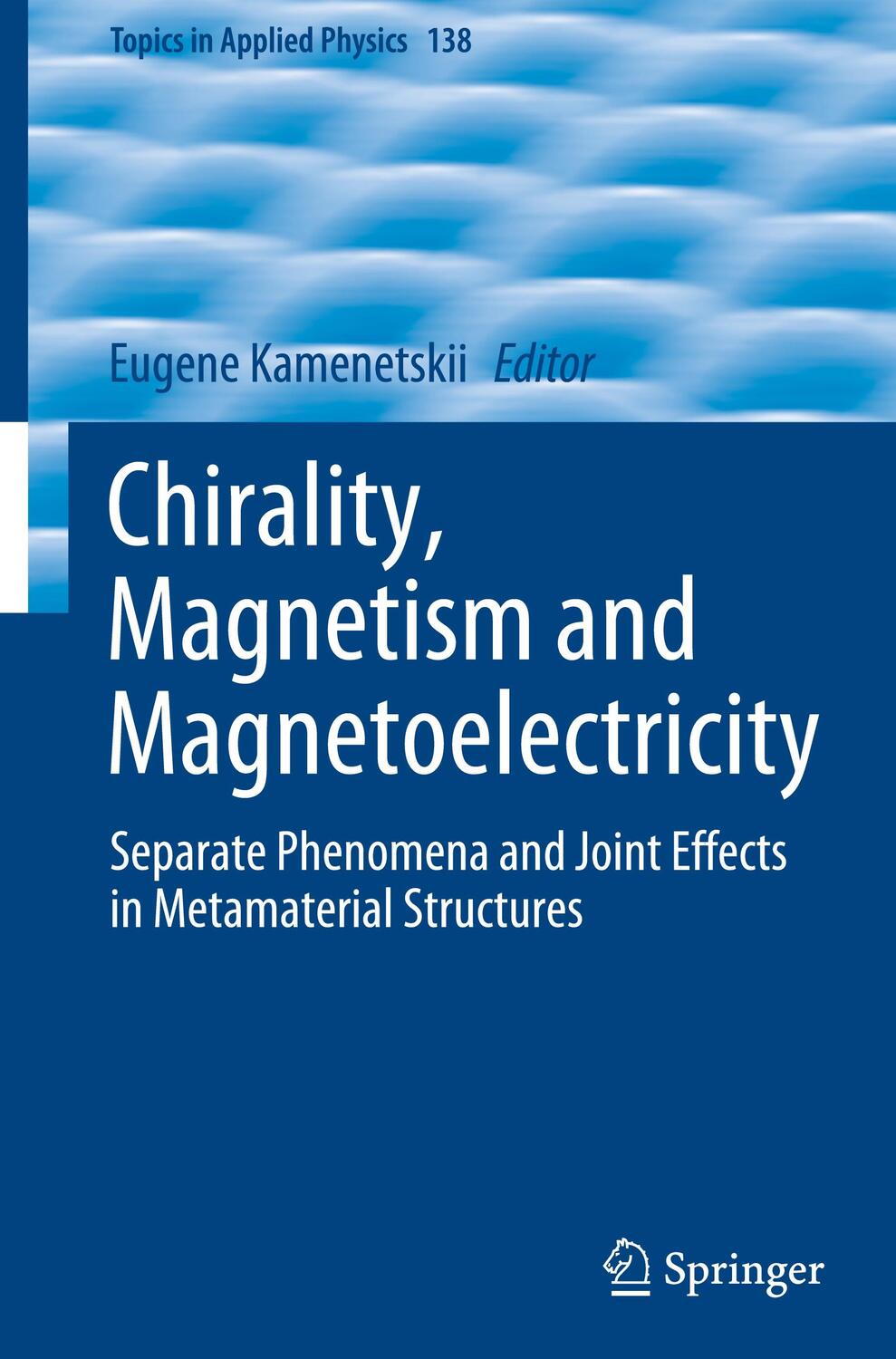 Cover: 9783030628437 | Chirality, Magnetism and Magnetoelectricity | Eugene Kamenetskii | XX