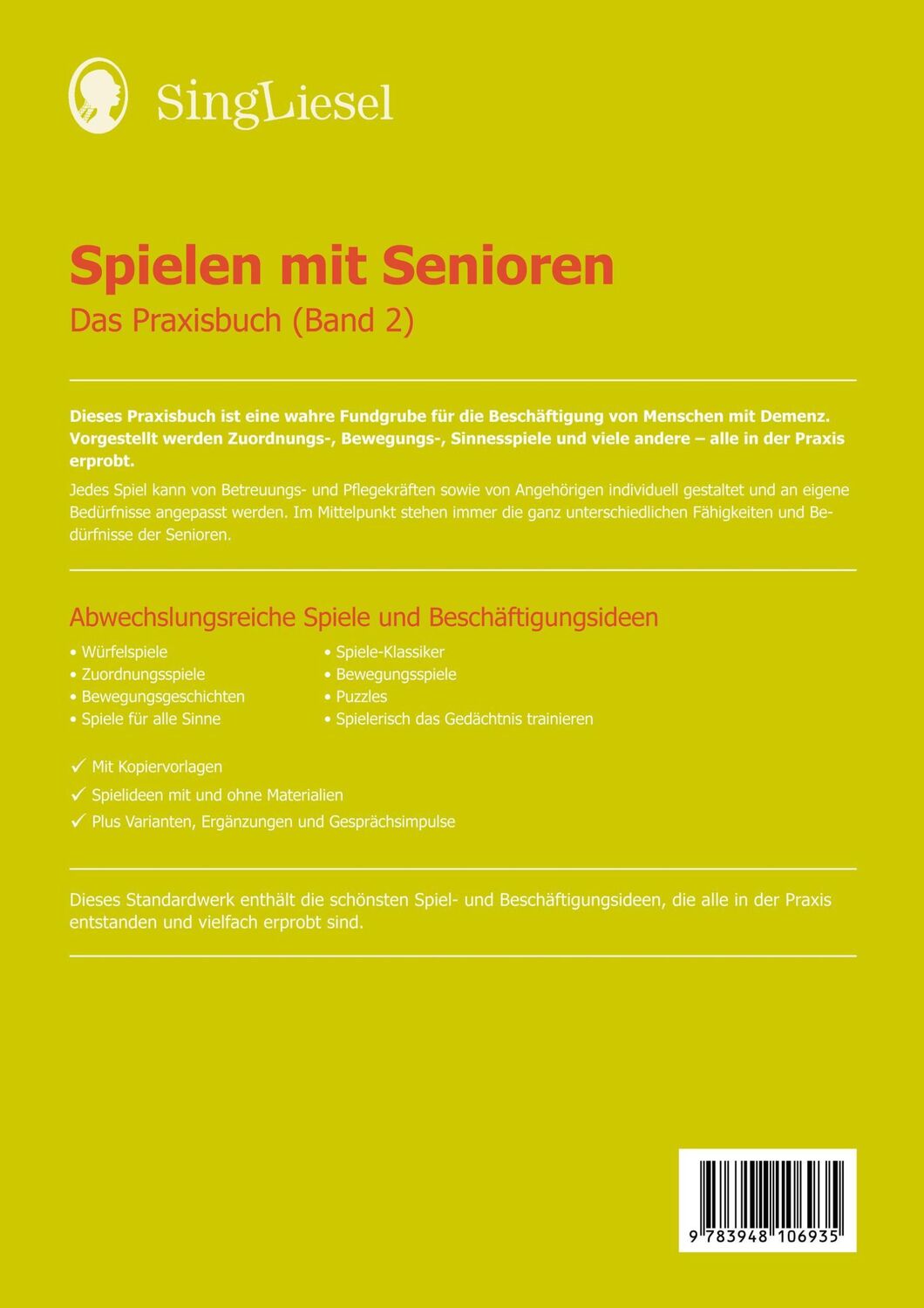 Bild: 9783948106935 | Spielen mit Senioren (Band 2) | Annika Schneider | Taschenbuch | 2021