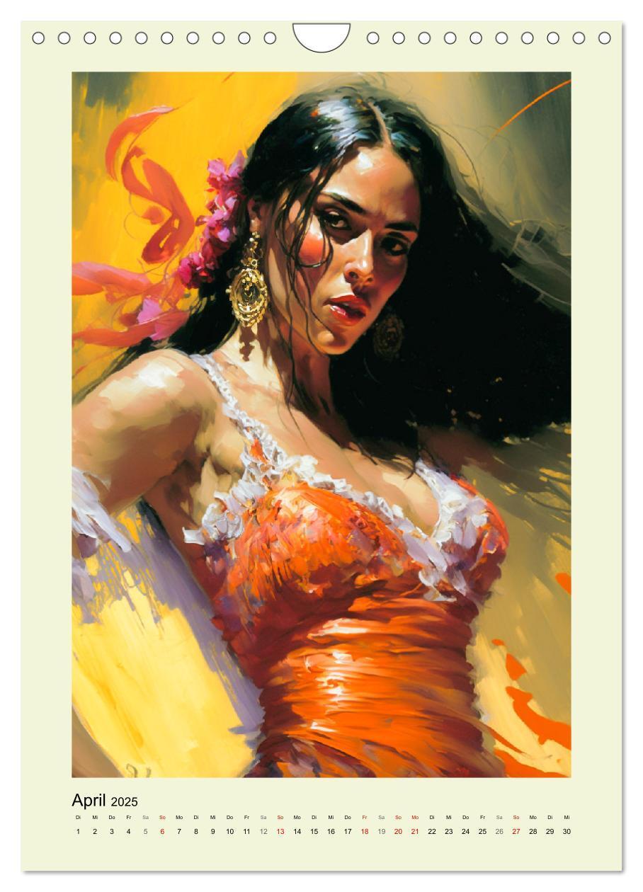 Bild: 9783435868797 | Flamenco. Anmutige Tänzerinnen. Illustrationen (Wandkalender 2025...