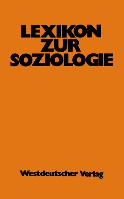 Cover: 9783531111889 | Lexikon zur Soziologie | Werner Fuchs-Heinritz | Taschenbuch | Deutsch