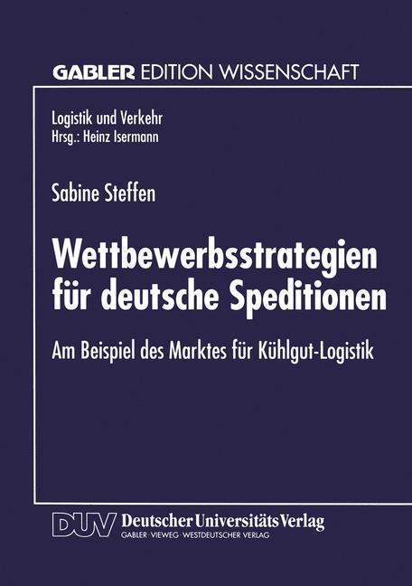 Cover: 9783824462681 | Wettbewerbsstrategien für deutsche Speditionen | Sabine Steffen | Buch