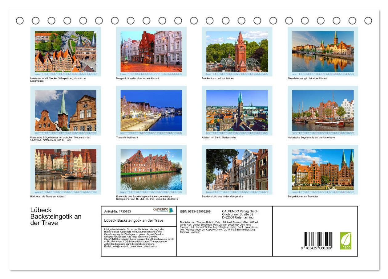 Bild: 9783435066209 | Lübeck Backsteingotik an der Trave (Tischkalender 2025 DIN A5...