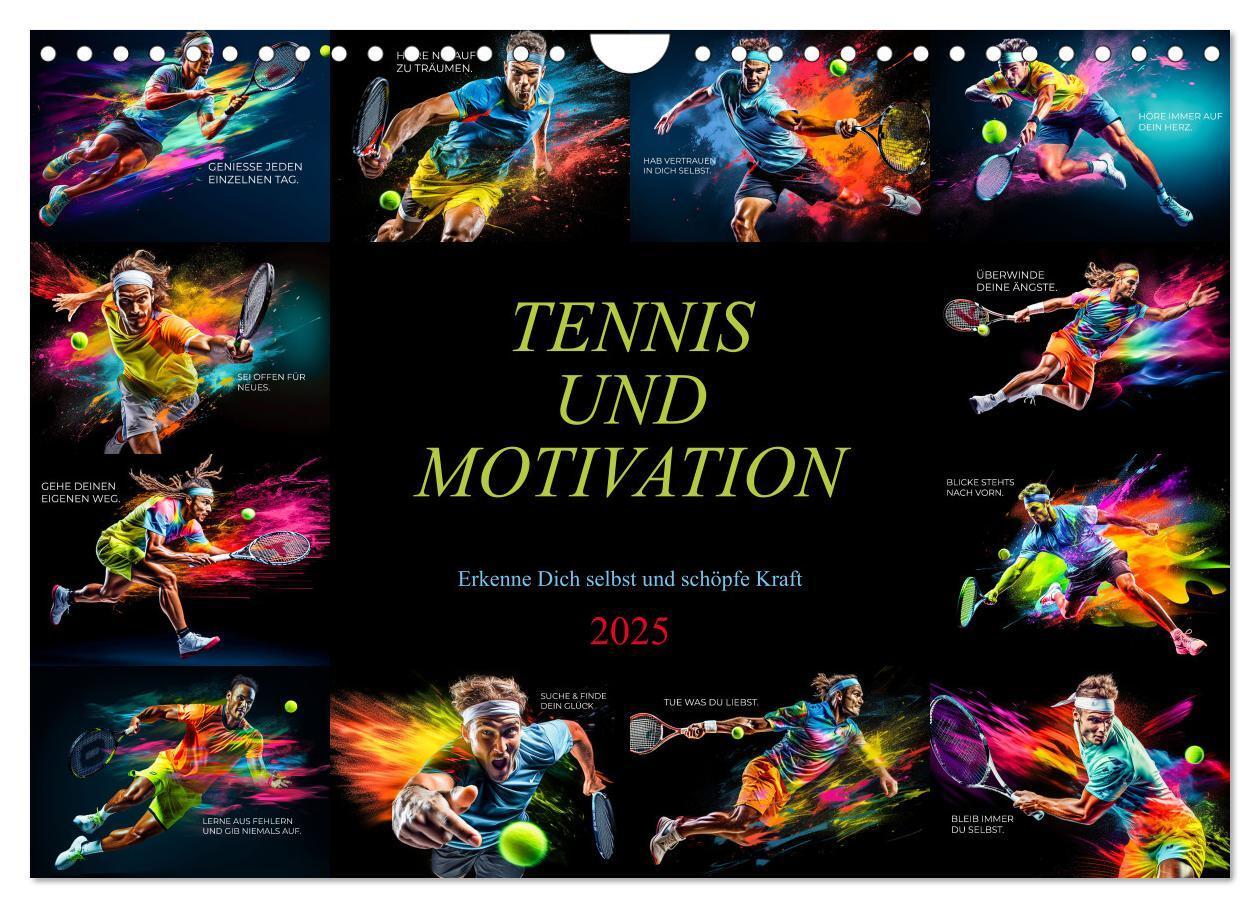 Cover: 9783383850400 | Tennis und Motivation (Wandkalender 2025 DIN A4 quer), CALVENDO...