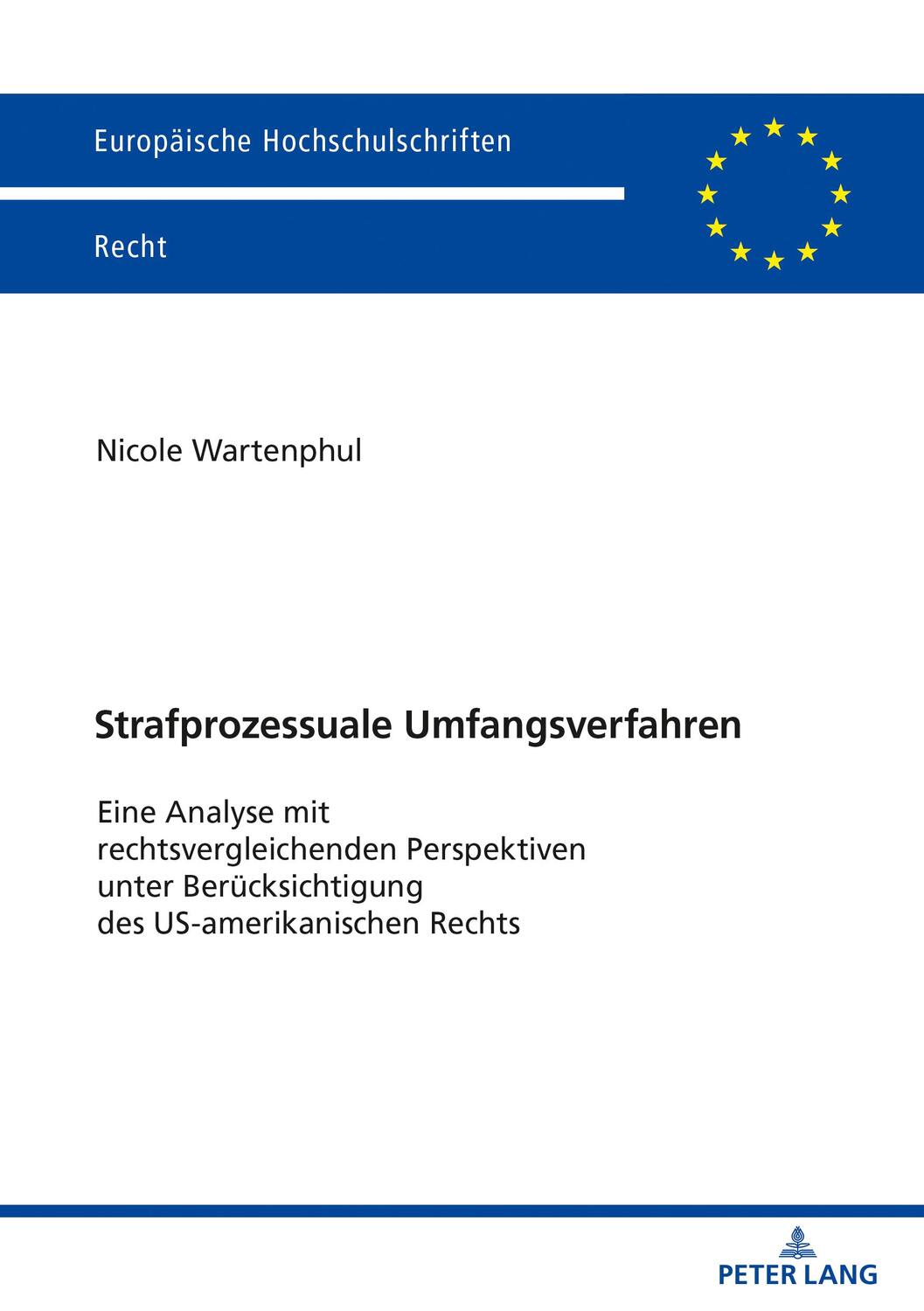 Cover: 9783631856918 | Strafprozessuale Umfangsverfahren | Nicole Wartenphul | Taschenbuch