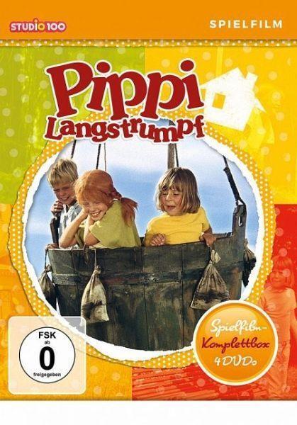 Cover: 4260586880342 | Pippi Langstrumpf - Spielfilm Komplettbox [4 DVDs, SOFTBOX] | Hellbom