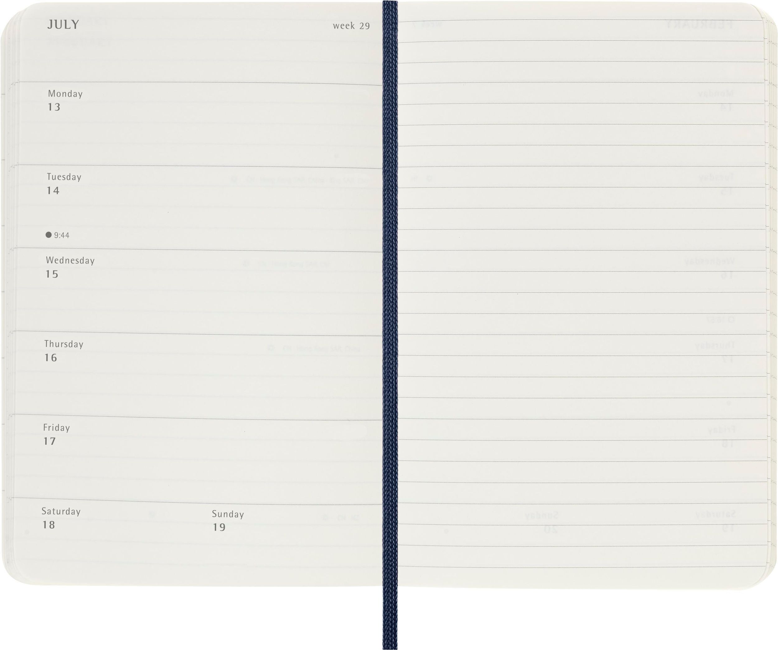 Bild: 8056999275464 | Moleskine 18 Monate Wochen Notizkalender 2025/2026, Pocket/A6, 1 Wo...