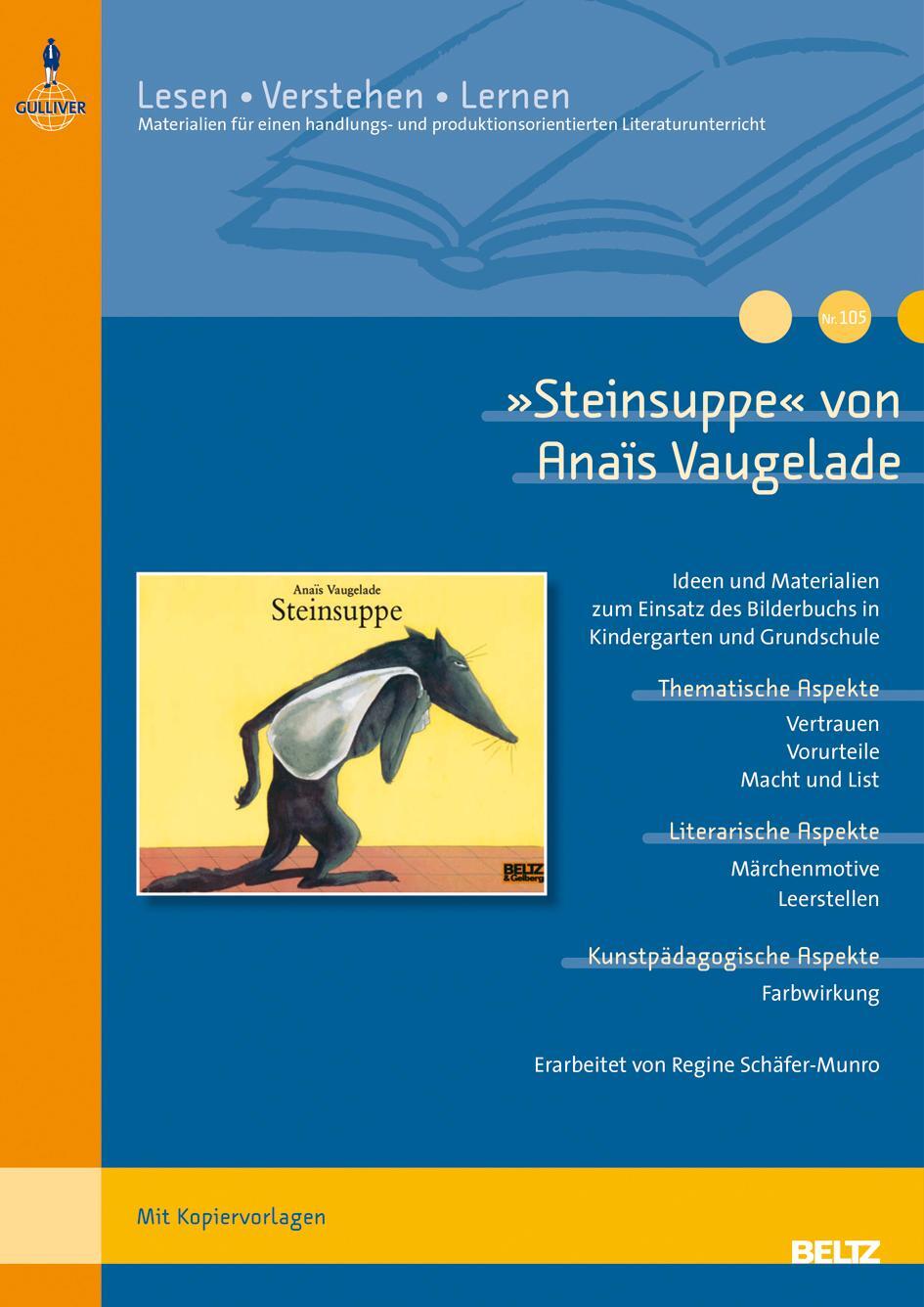 Cover: 9783407628428 | »Steinsuppe« von Anaïs Vaugelade | Regine Schäfer-Munro | Broschüre