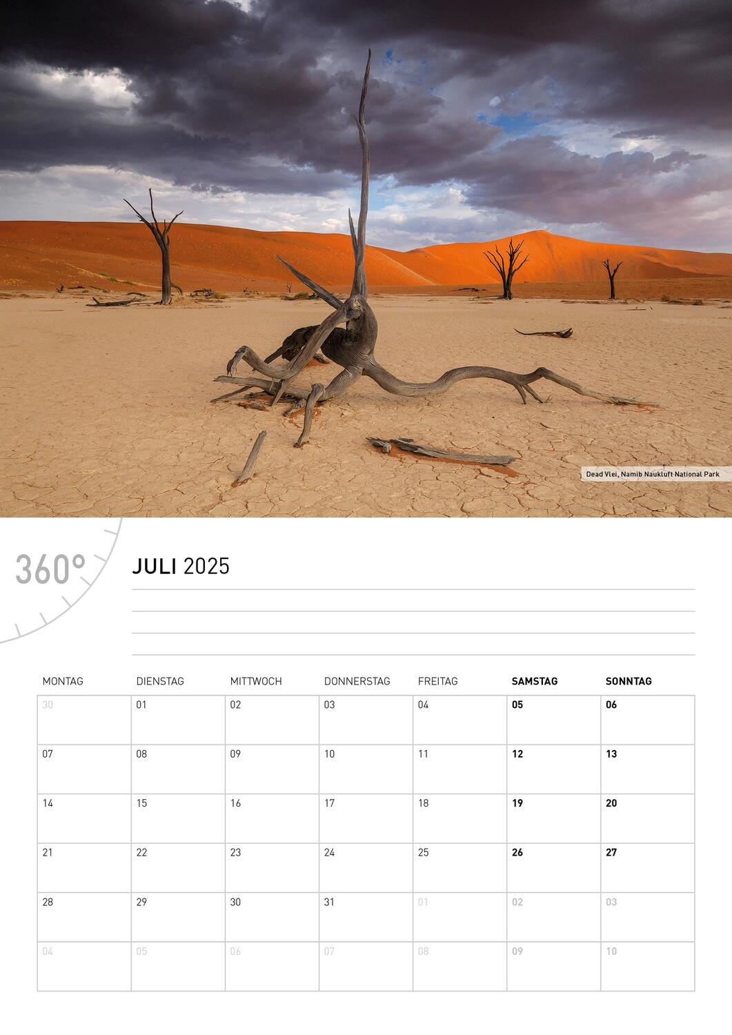 Bild: 9783968555799 | 360° Namibia Broschürenkalender 2025 | Christian Heeb | Kalender