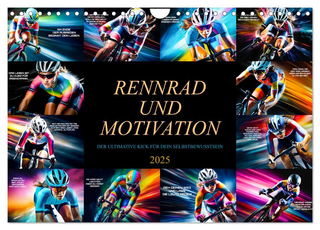 Cover: 9783383849916 | Rennrad und Motivation (Wandkalender 2025 DIN A4 quer), CALVENDO...