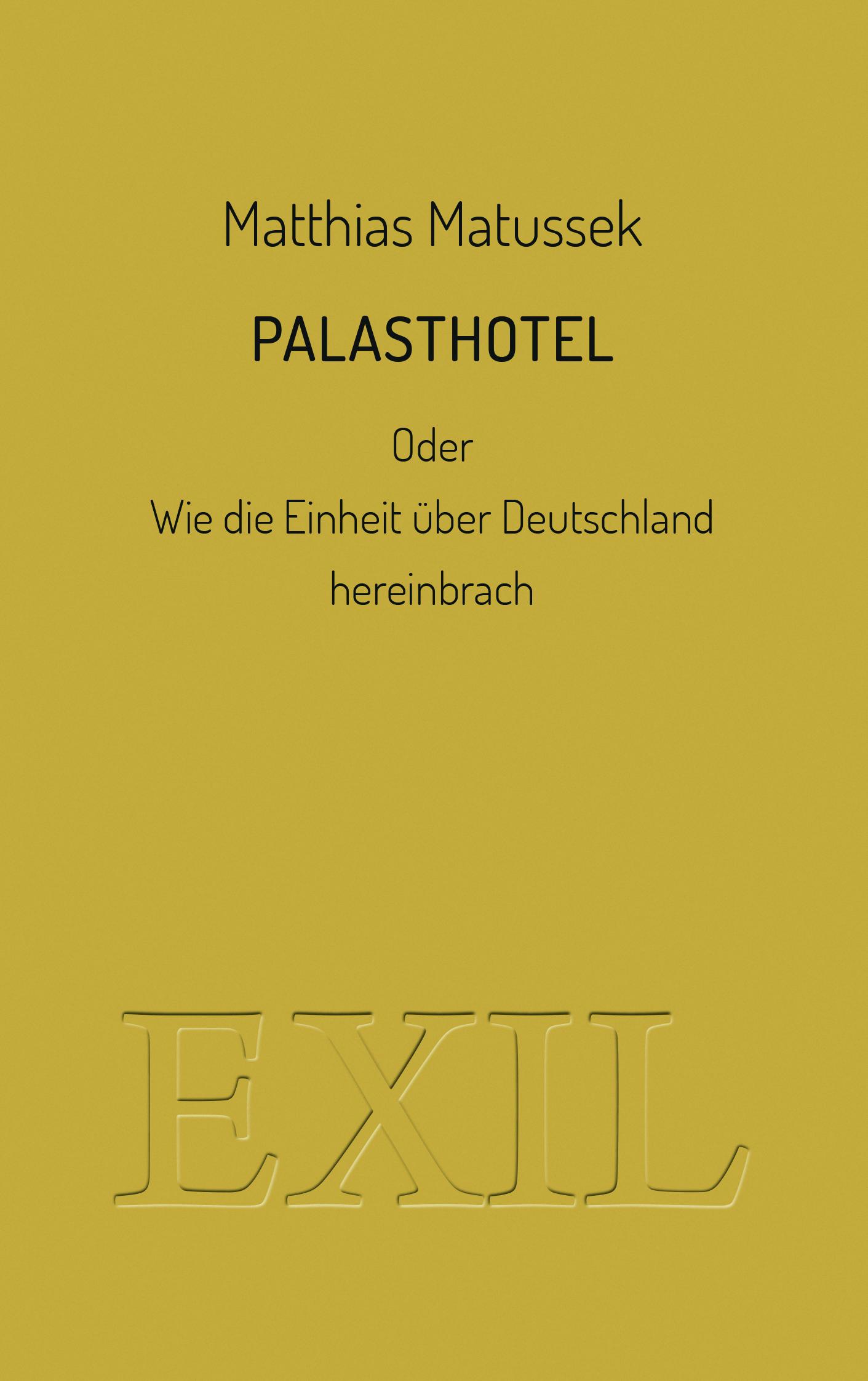 Cover: 9783982651231 | Palasthotel | oder Wie die Einheit über Deutschland hereinbrach | Buch