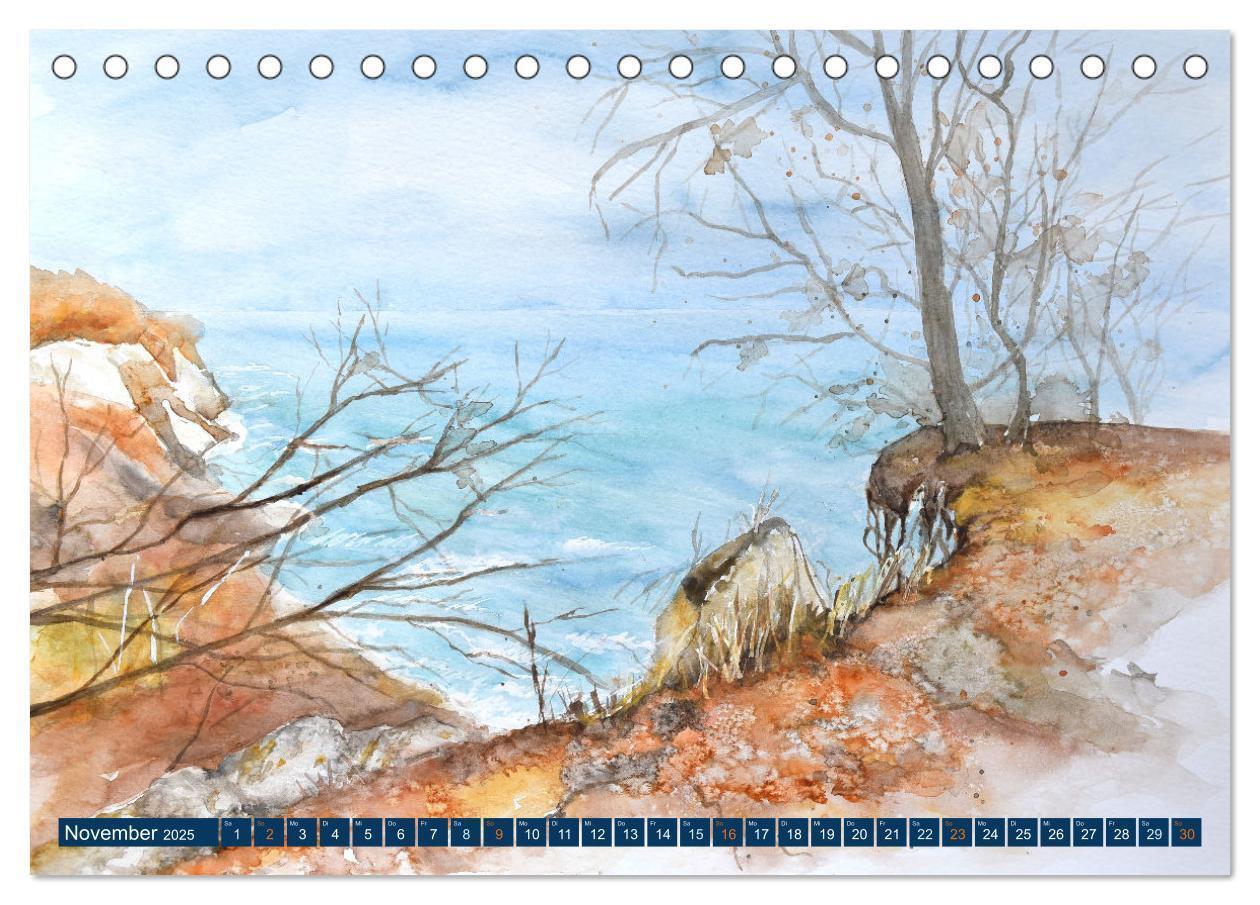 Bild: 9783435074082 | Rügen Impressionen in Aquarell (Tischkalender 2025 DIN A5 quer),...