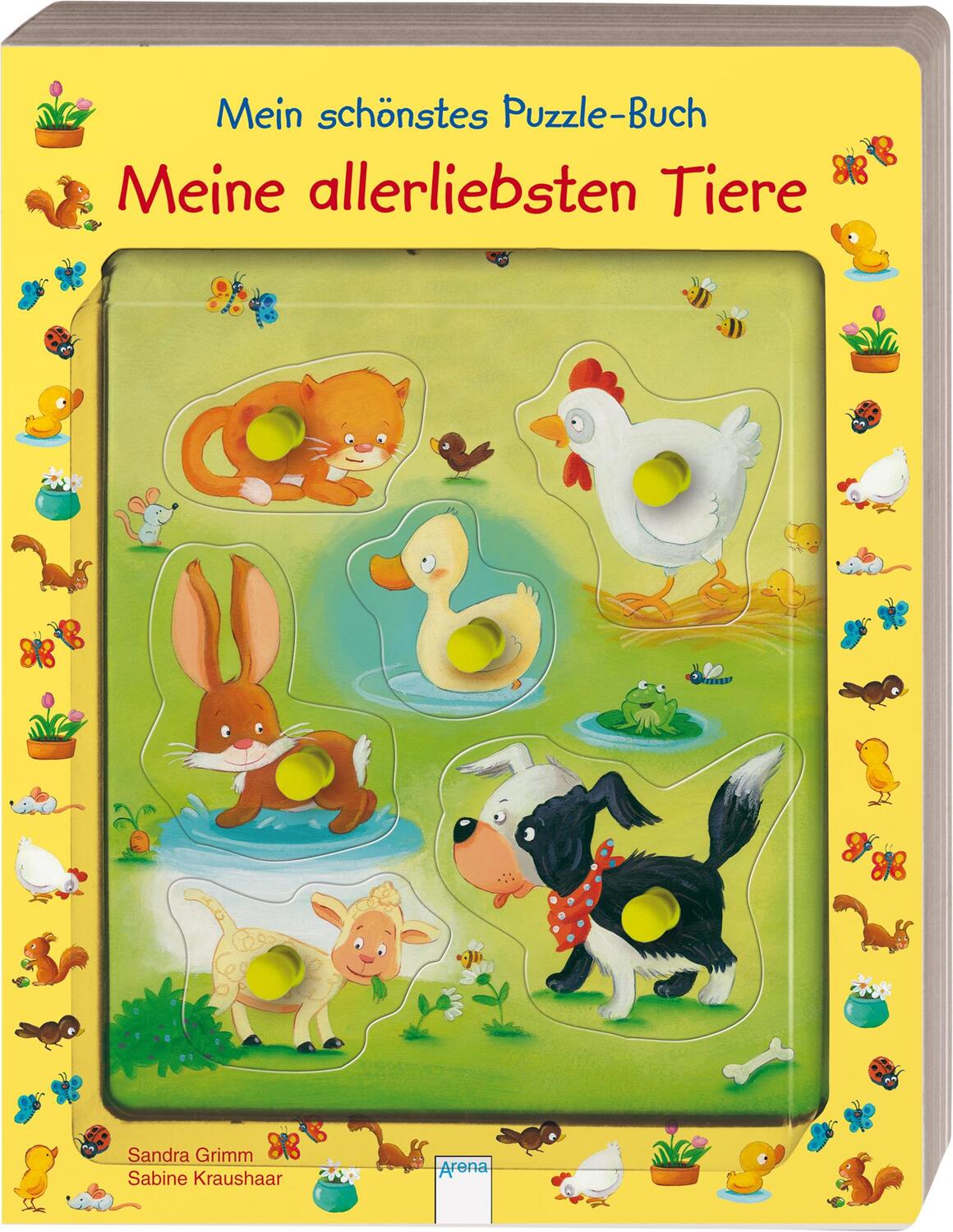 Cover: 9783401704494 | Meine allerliebsten Tiere | Mein schönstes Puzzle-Buch | Sandra Grimm