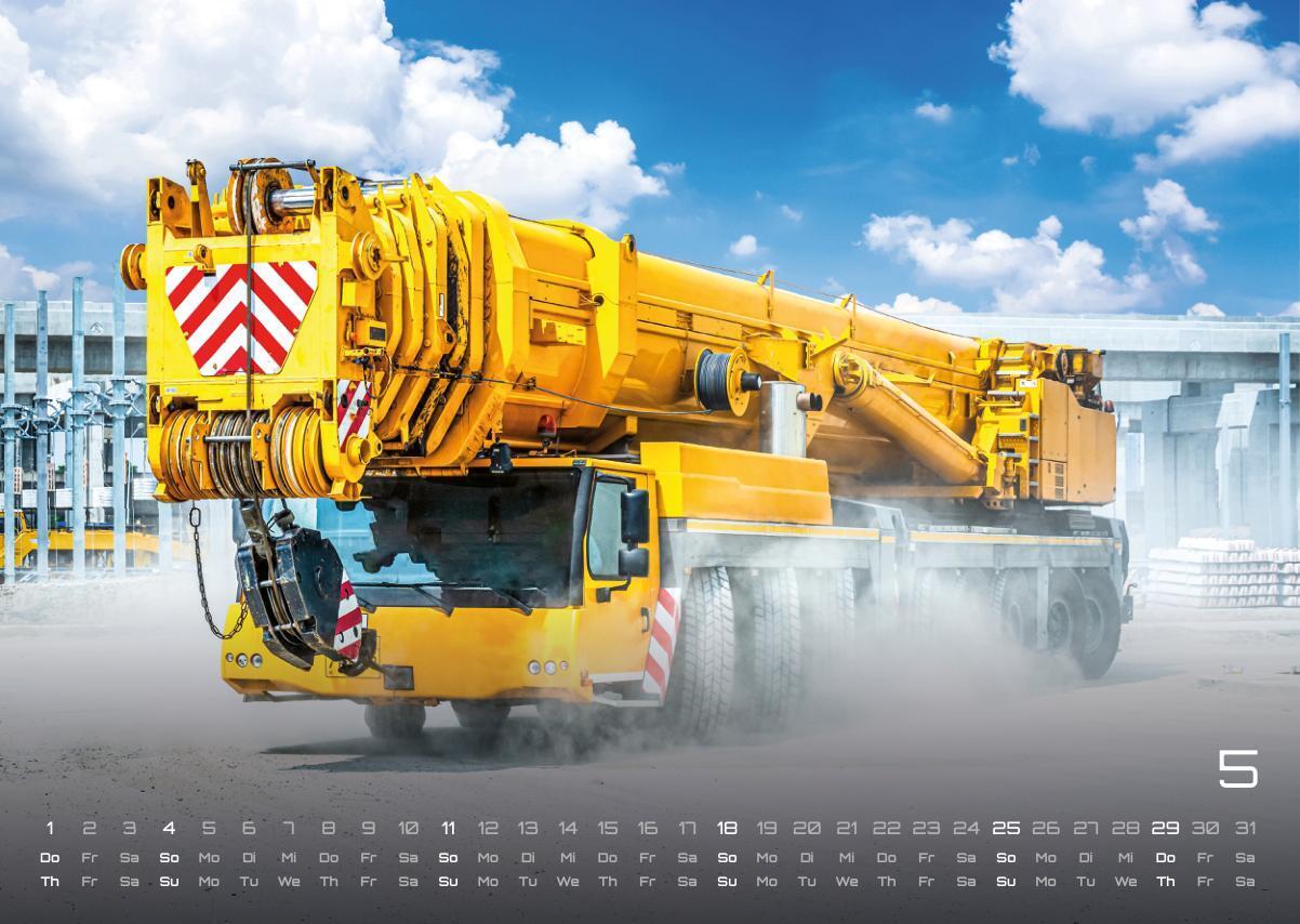 Bild: 9783986733841 | Baumaschinen - gigantische Bauhelfer - 2025 - Kalender DIN A3 | 15 S.