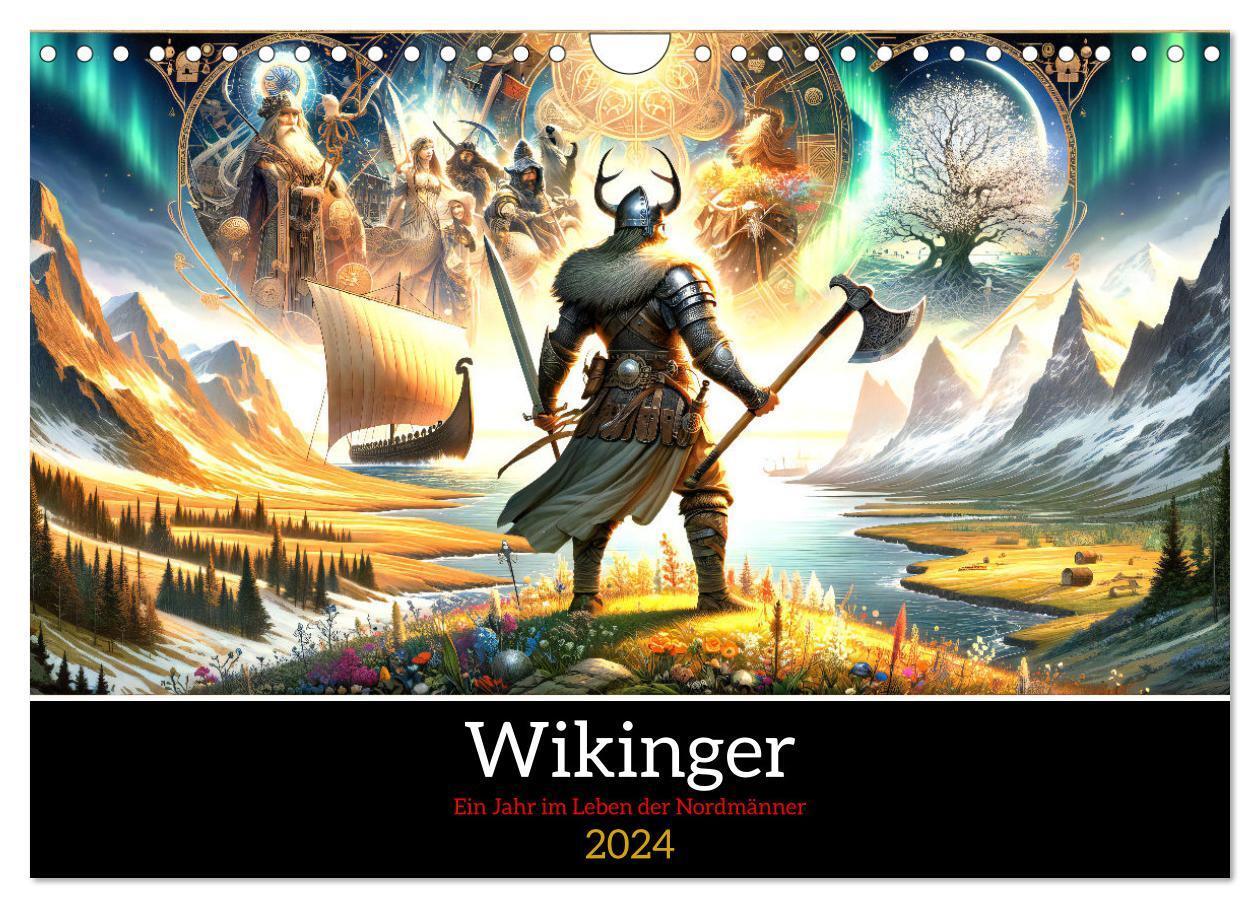 Cover: 9783383758904 | Wikinger - Ein Jahr im Leben der Nordmänner (Wandkalender 2024 DIN...