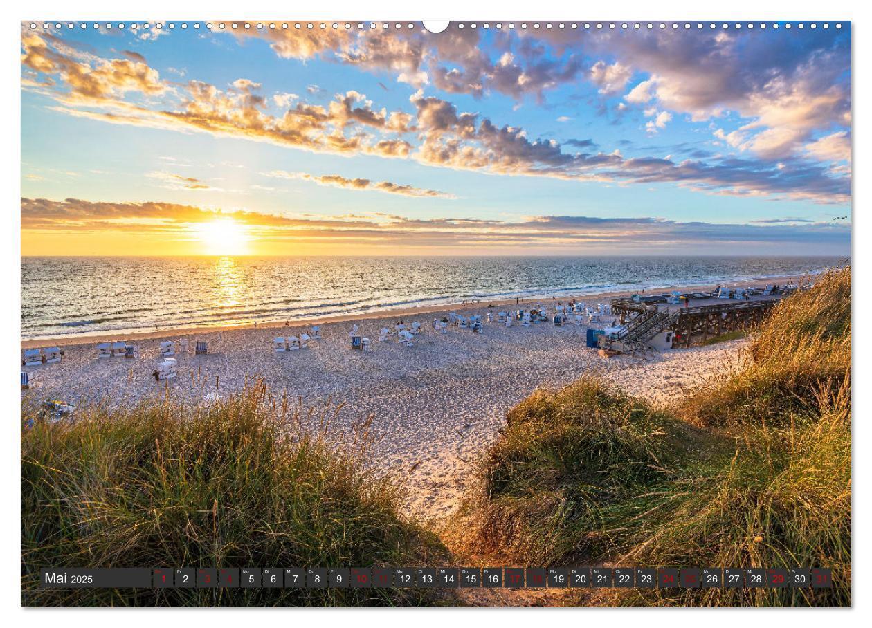 Bild: 9783383941603 | Sylt im Abendlicht (Wandkalender 2025 DIN A2 quer), CALVENDO...