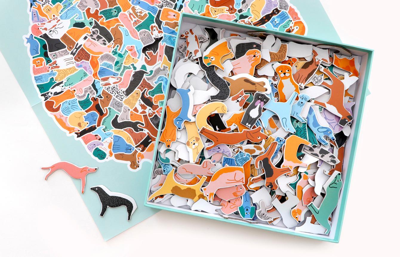 Bild: 9783962442194 | 299 Hunde und 1 Katze | Ein Hundeknäuel-Puzzle | Léa Maupetit | Stück