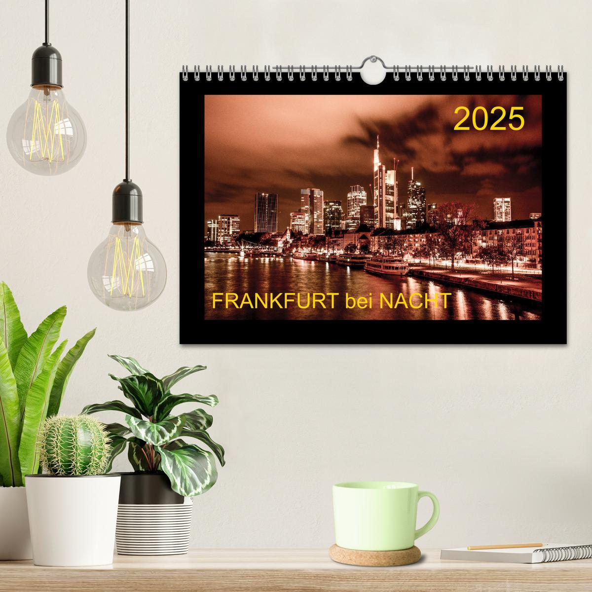 Bild: 9783435273850 | Frankfurt bei Nacht 2025 (Wandkalender 2025 DIN A4 quer), CALVENDO...