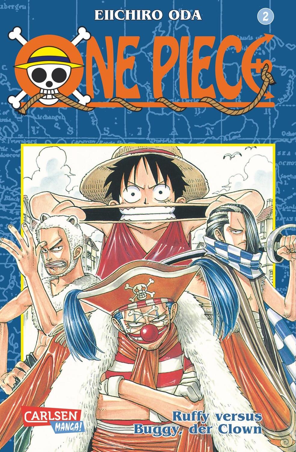 Cover: 9783551745828 | One Piece 02. Ruffy versus Buggy, der Clown | Eiichiro Oda | Buch