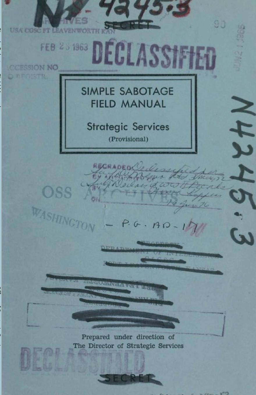 Cover: 9780645620962 | Simple Sabotage Field Manual | Strategic Services (Provisional) | Buch