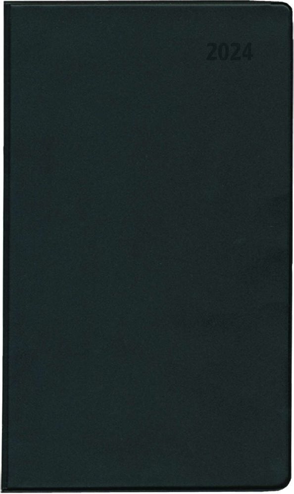 Cover: 4006928023073 | Taschenplaner Leporello PVC schwarz 2024 9,5x16 1M/1S | Kalender