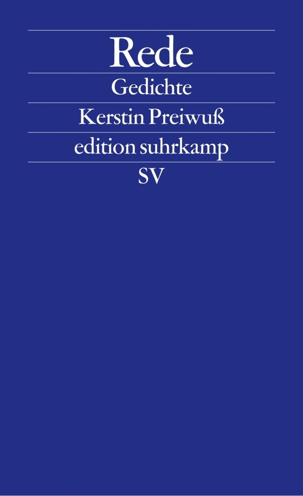 Cover: 9783518126486 | Rede | Gedichte | Kerstin Preiwuß | Taschenbuch | 2012 | Suhrkamp