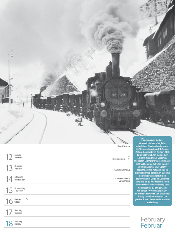 Bild: 9783731867968 | Eisenbahnen 2024 | Foto-Wochenkalender. Klimaneutrale Herstellung.