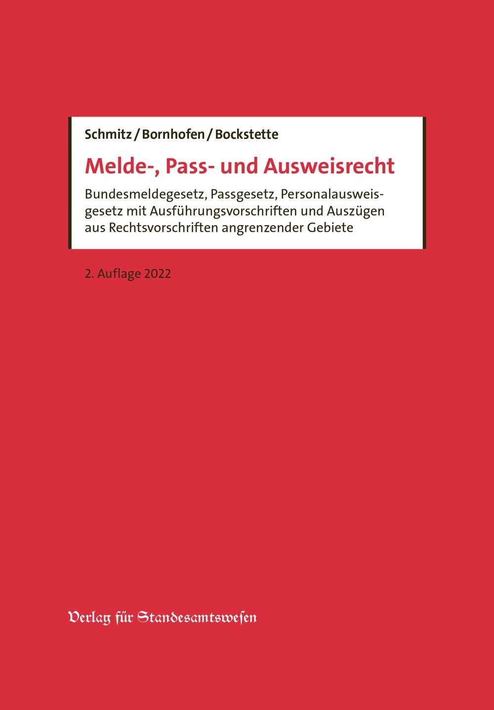 Cover: 9783801957292 | Melde-, Pass- und Ausweisrecht | Heribert Schmitz (u. a.) | Buch