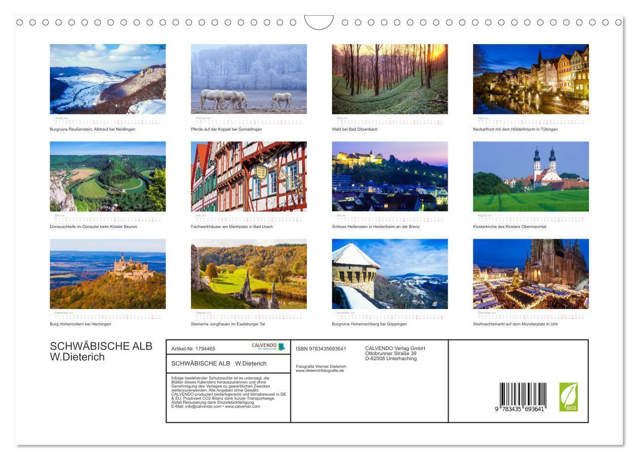 Bild: 9783435693641 | SCHWÄBISCHE ALB W.Dieterich (Wandkalender 2025 DIN A3 quer),...