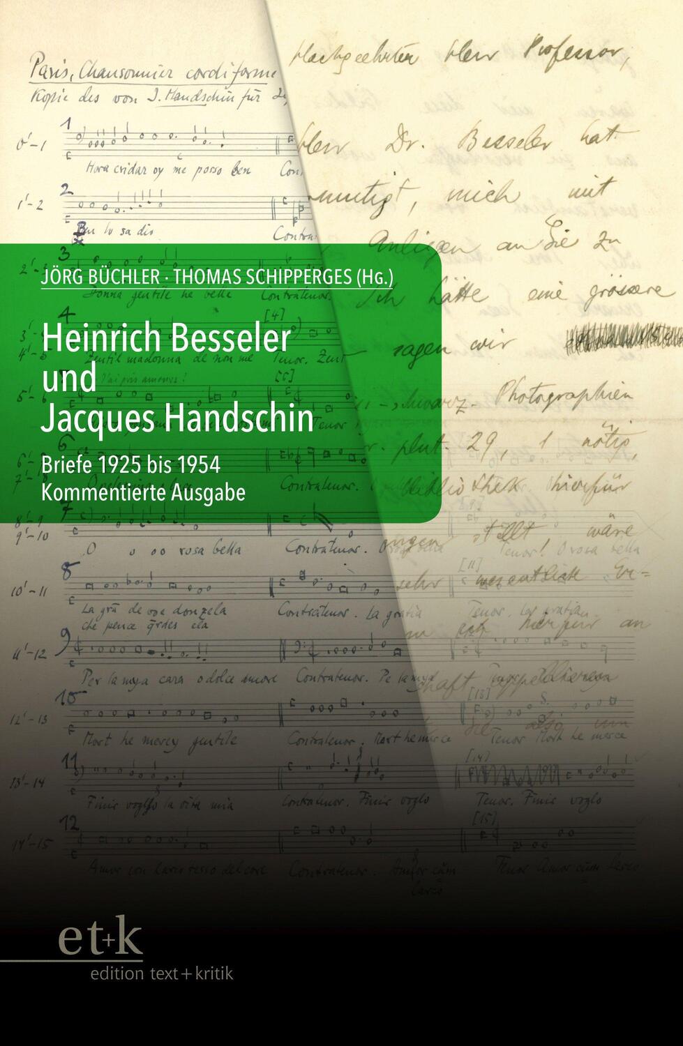 Cover: 9783869166605 | Heinrich Besseler und Jacques Handschin | Jörg Büchler (u. a.) | Buch