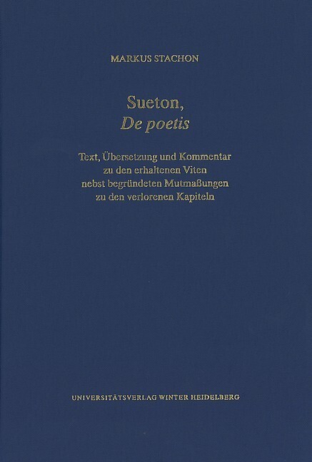 Cover: 9783825348526 | Sueton, 'De poetis' | Markus Stachon | Buch | 580 S. | Deutsch | 2021
