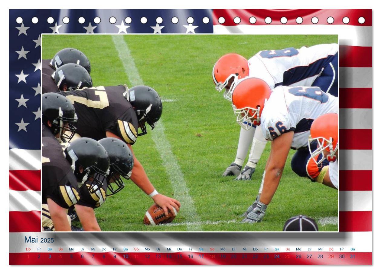 Bild: 9783435485963 | American Football - Kickoff (Tischkalender 2025 DIN A5 quer),...