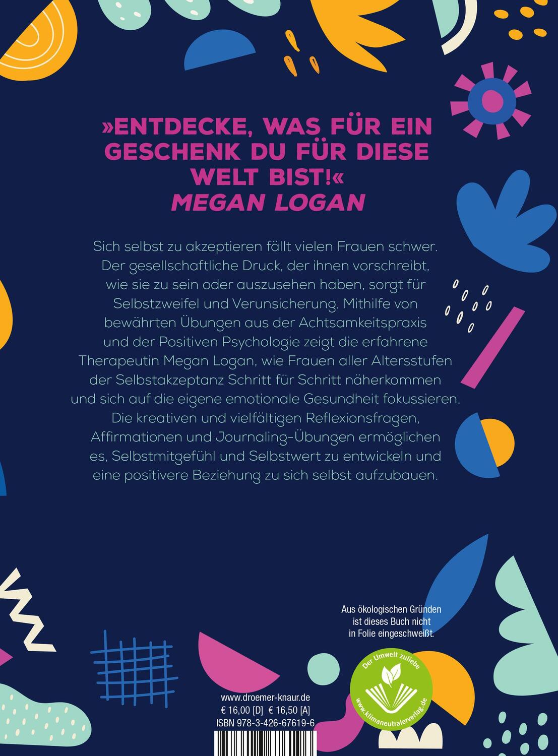 Rückseite: 9783426676196 | Selbstliebe Workbook für Frauen | Megan Logan | Taschenbuch | 176 S.