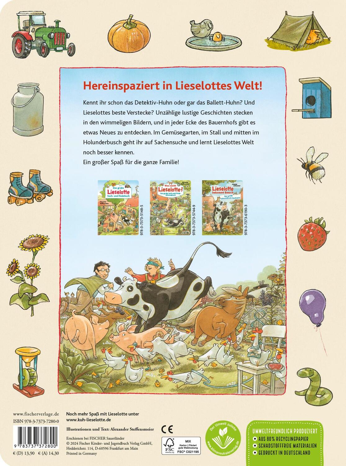 Rückseite: 9783737372800 | Kommt mit auf Lieselottes Bauernhof! | Alexander Steffensmeier | Buch