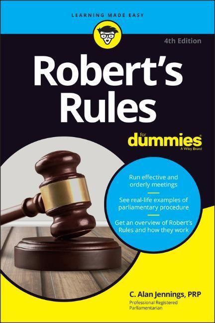 Cover: 9781119824589 | Robert's Rules for Dummies | C Alan Jennings | Taschenbuch | 528 S.